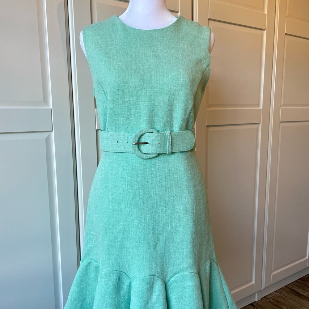 Pinkyotto green tweed dress